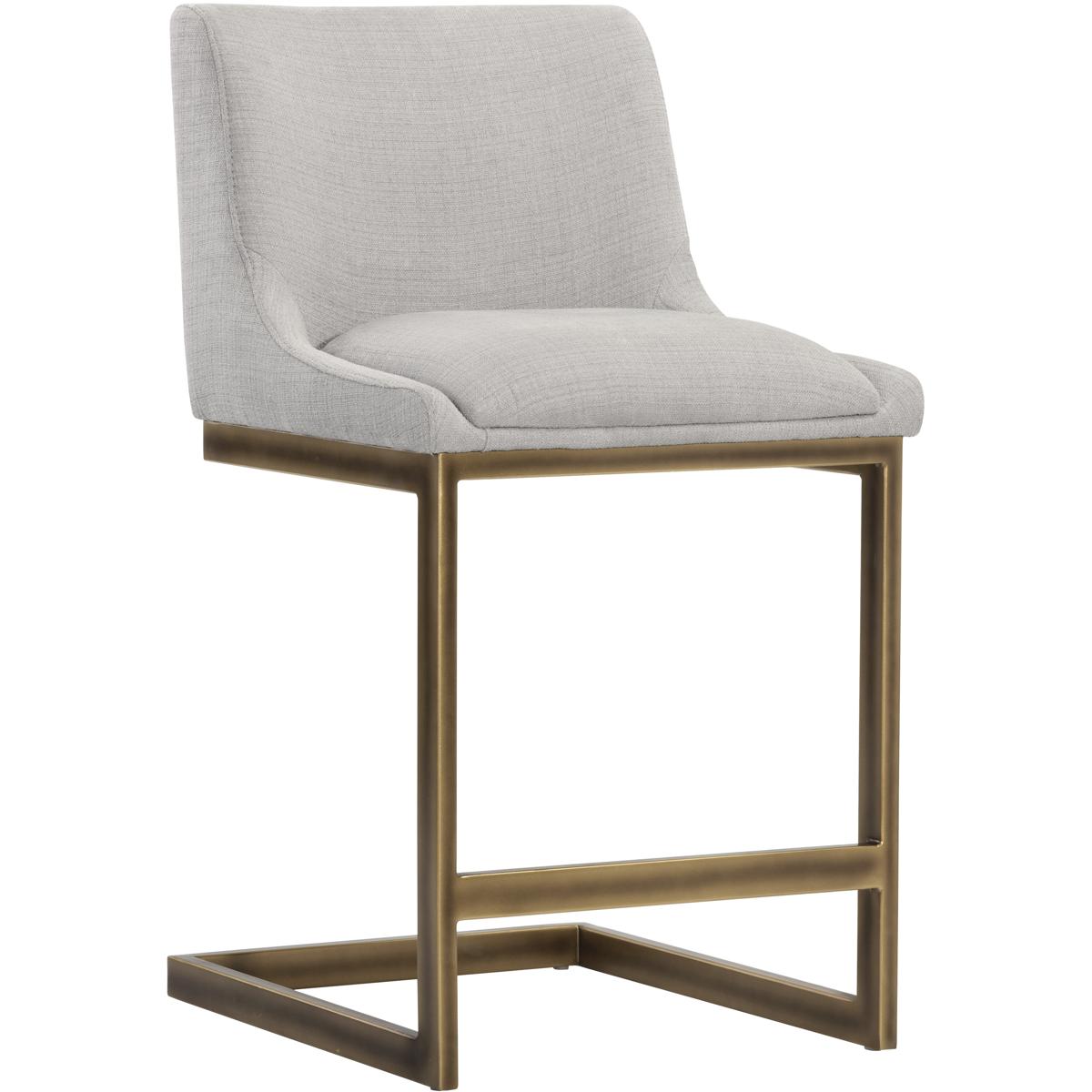 SUNPAN 105384 Holly 36.75 inch Zenith Soft Grey Counter Stool